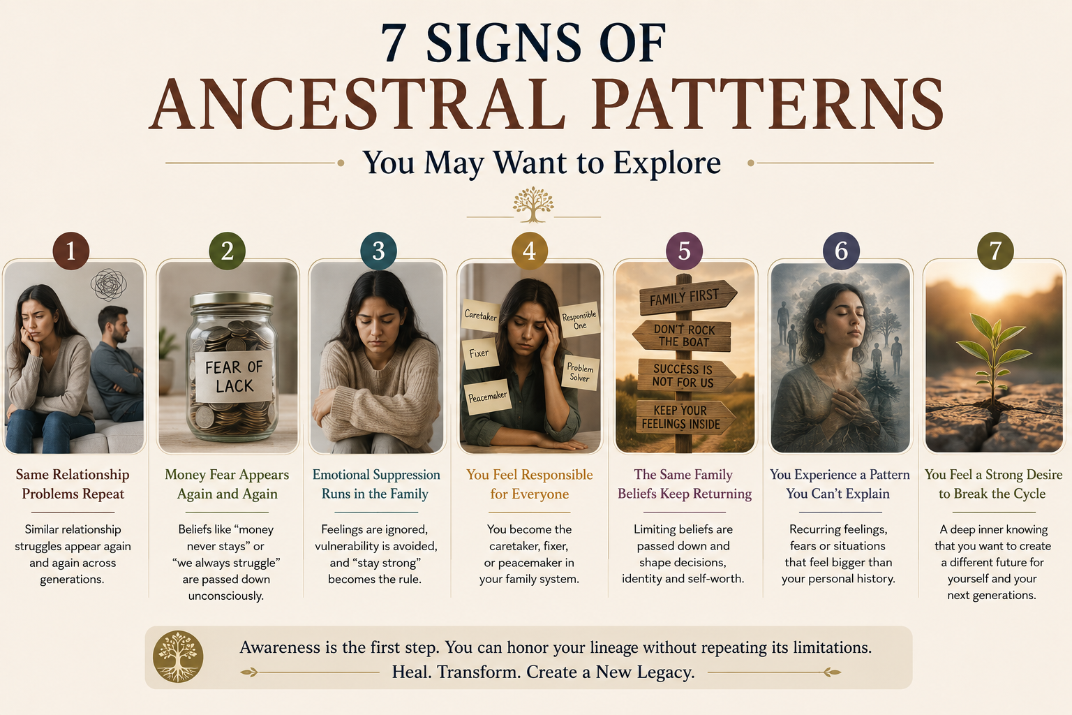7 Signs of Ancestral Patterns: Powerful Ways to Understand Generational Cycles 7 signs of ancestral patterns and recurring family patterns